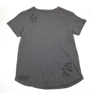Alphalete Gray Distressed Short Sleeve Tee
